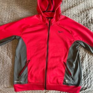 Nike Thermafit Red Zip Hoodie